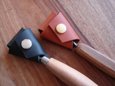 Leder Löffel Messer Hülle - Handarbeit Mora Krummscheide / Etui