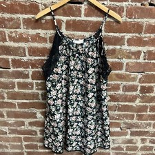 Vintage Barbizon Chemise Nightgown Slip Floral Large Womens T27