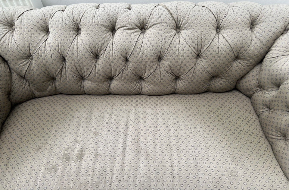 Traditional Chesterfield Sofa Requires Reupholstering eBay