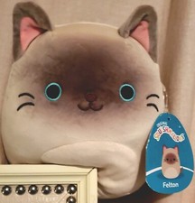 Squishmallows 7 inch Felton the Siamese Cat NWT Kellytoy soft plush
