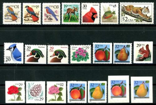 US, #2476-2495a Primo set flora e fauna, 21 francobolli, nuovi di zecca - Foto 1 di 1