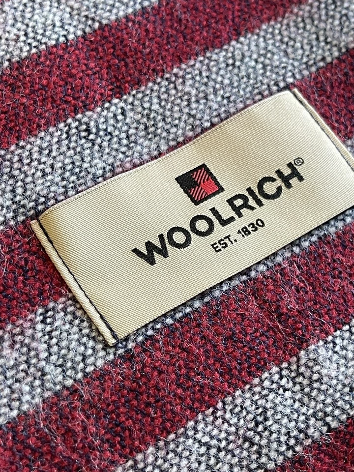 Woolrich Stars & Stripes Americana Thin Wool Blend Throw Blanket W/ Fringe - Image 3 of 4