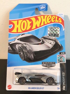 2024 Hot Wheels, McLaren Solus GT #70 Zamac, 6/10 HW Modified