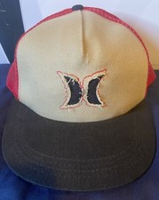 RARE VTG Hurley Brown Black Red Mesh SnapBack Hat NEW WITH TAGS MADE IN USA MARK