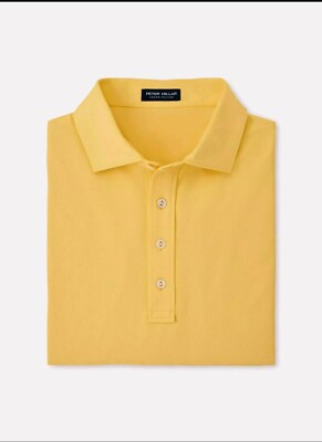 Peter Millar Crown Crafted Short Sleeve Polo Sunflower Yellow Size Large NWT