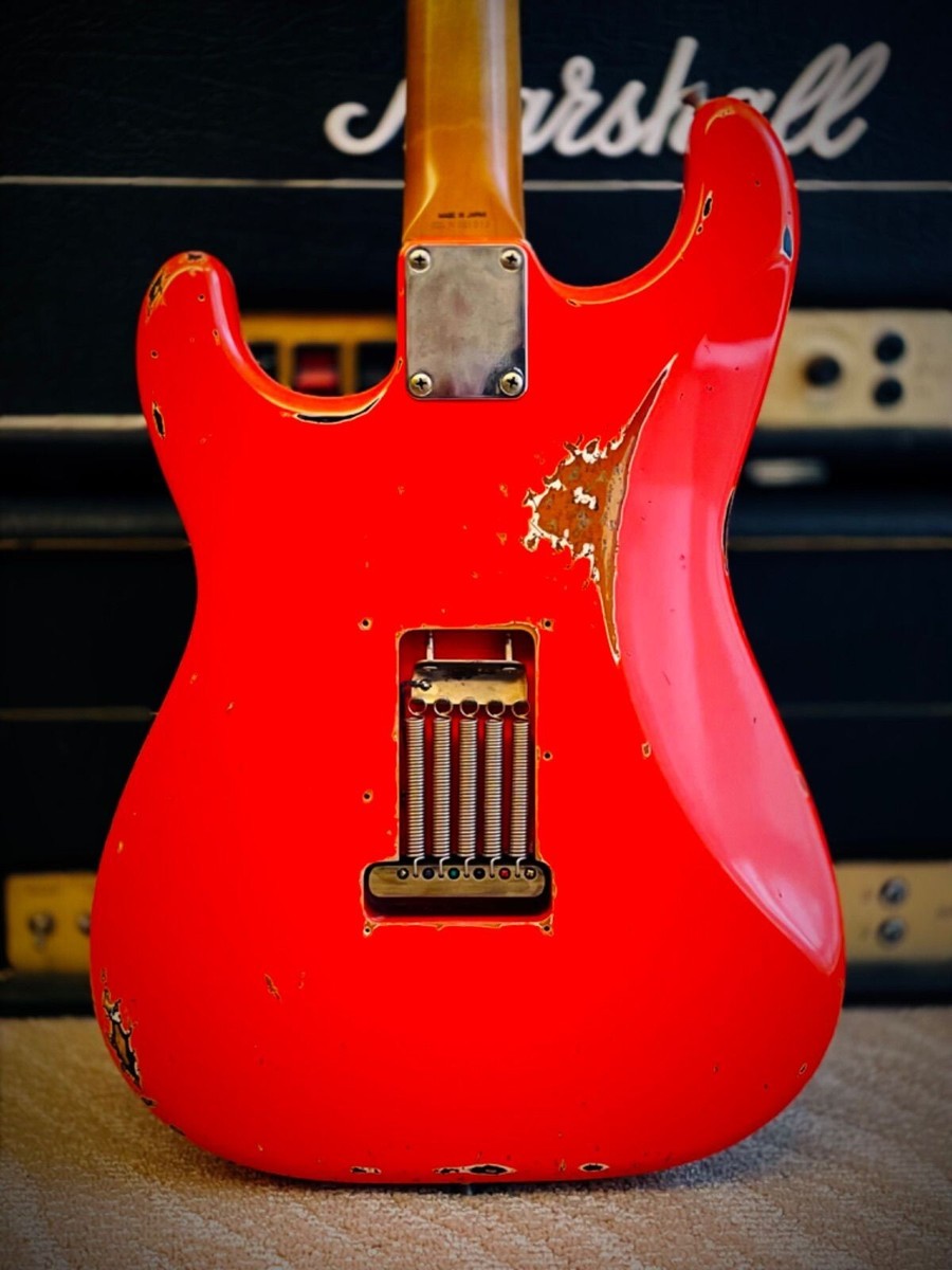 Fender Japan Stratocaster Restomod Heavy Relic Fiesta Red