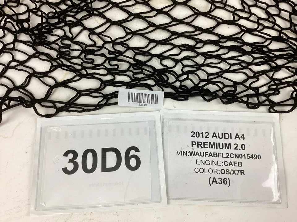 2009 - 2012 Audi A4 Rear Interior Trunk Storage Compartment Cargo Net OEM - Image 4 of 4