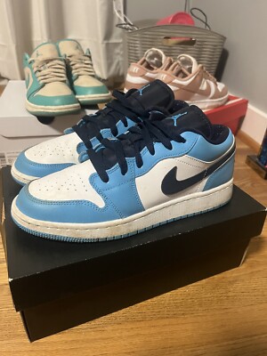 Size 8.5 - Jordan 1 Low UNC 2021 Black/University Blue/White