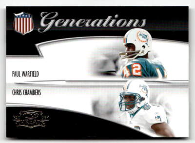 2006 Donruss Threads #G-18 Paul Warfield / Chris Chambers Generations Gold