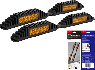 AUTOXBERT 2PCS Car Door Guard Protector Edge Strip Cover 2 PCS, Black&Yellow 