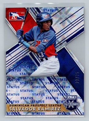 2019 Panini Elite Extra Edition #188 Fidel Montero Status Die Cut Blue #/75