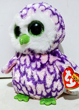 Ty Beanie Boos - Pipper - 6" Owl Plush - Glitter Eyes - Tags - 2014 - Claire's 
