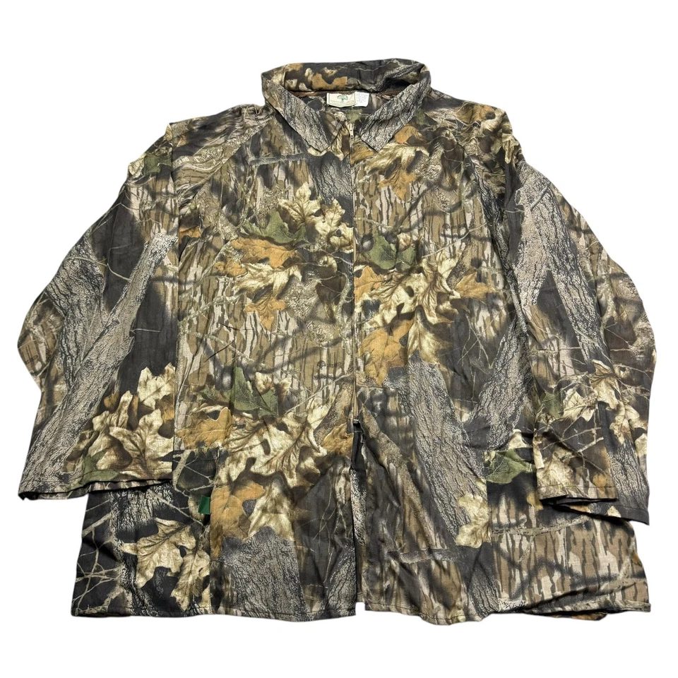 Vintage Mossy Oak Camo Jacket Pants Set Mens XXL Treestand Spring Turkey Hunting - Image 2 of 4