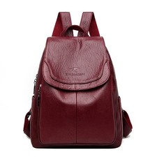 Anti-theft Soft Leather Backpack Women Vintage Shoulder Bag Ladies High Capacity
