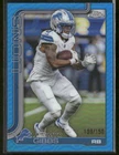 2025 Topps Chrome Football Jahmyr Gibbs #101 Blue Refractor 109/150