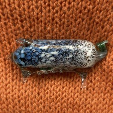 Lovely Vintage Handmade Glass Pig