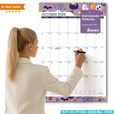 2026-2027 Wall Calendar Large 22.75"x15.5", 18 Month Calendar Ends March 2028