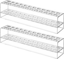2 PCS Pen Display Stand Clear Pen Display 24-Slots Acrylic Penci Holder Clear Pe