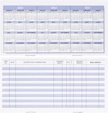20 Pack Checkbook Register, Check Registers for Personal, Blank Ledger Transacti