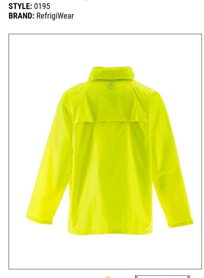 Refrigiwear 0195R MID-WEIGHT RAINWEAR SET LIME REGULAR 4XL - product detail image 3