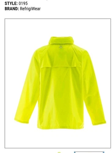 Refrigiwear 0195R MID-WEIGHT RAINWEAR SET LIME REGULAR 4XL image 3