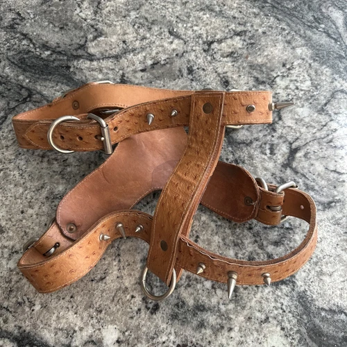 Spiked Studded Leather Dog Harness - Pitbull Mastiff Big Dog Terrier