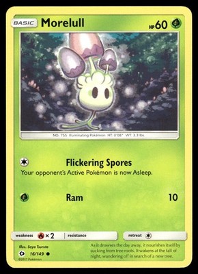 Morelull 16/149 Common SM Base Set Pokemon NM