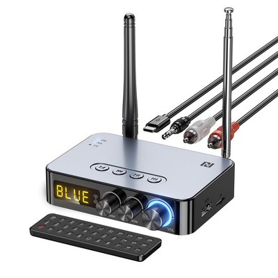 Bluetooth Audio Receiver Transmitter 4-in-1 (with Remote) for Home Stereo TV,...