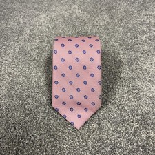  79 Nordstrom 100 Silk Pink Geometric Print Men's Tie w/ Price Tag