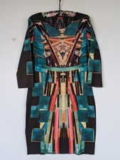 Animapop Abstract Art Print Dress Reversible Made In Italy Size M Black White