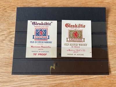 Glenkiltie Old Scotch Whisky 2 Etiketten B918