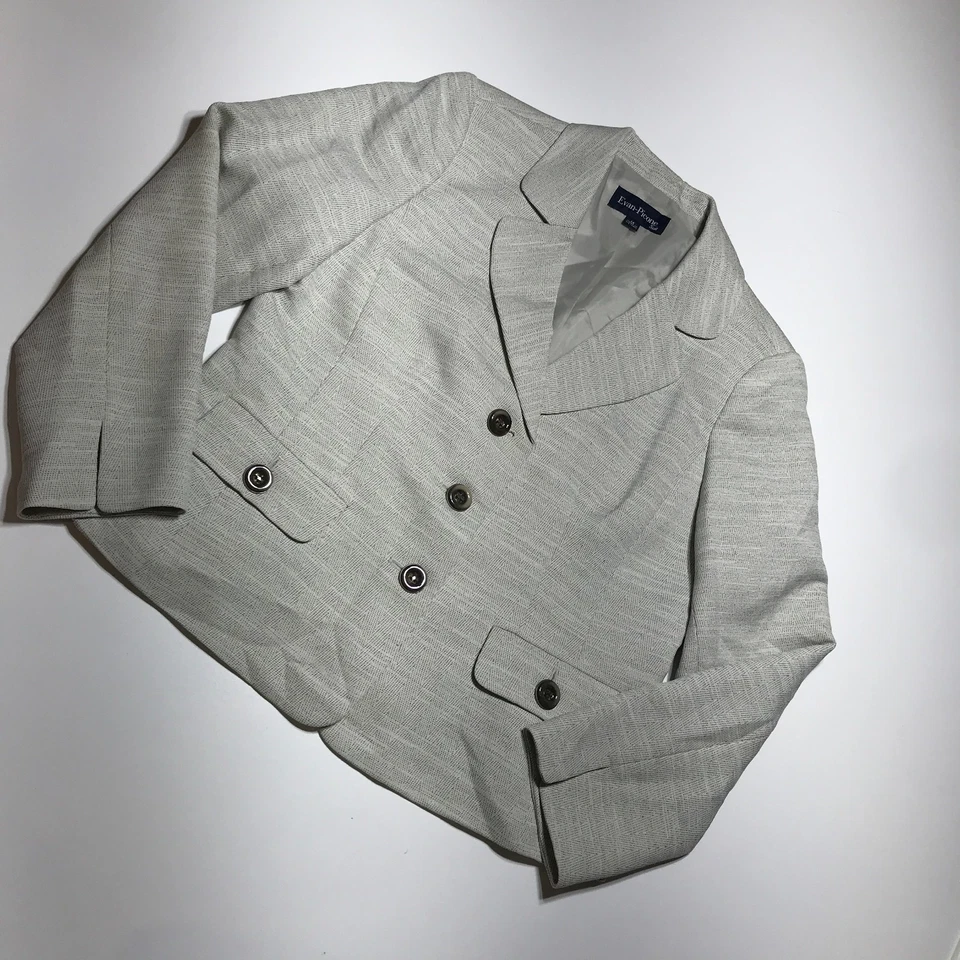 Traje Eva Picone Mujer 14 Forrado Carrera Avena Blazer Chaqueta y Falda Lápiz Foto 3 de 4