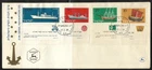 Israel, FDC, 138-141 w/tabs, Merchant Fleet, Issued 1958