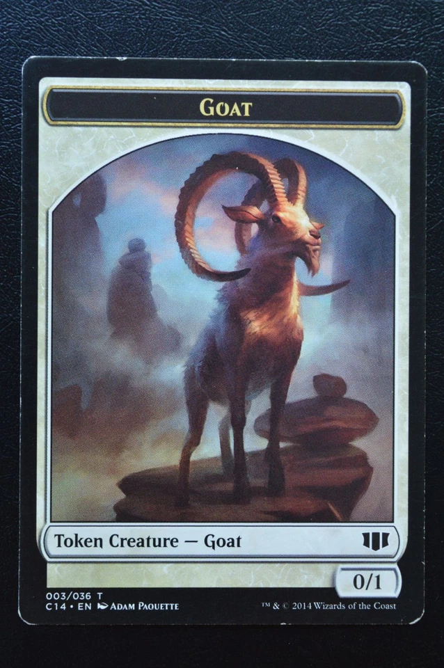 Magic The Gathering MTG GOAT // WURM (DEATHTOUCH) TOKEN Commander 2014 MP Played - Image 2 of 2