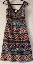 Akemi + Kin Anthropologie Embroidered Boho Dress M Sleeveless Fit Flare