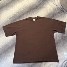 Shaka Wear Men’s Street Wear essentials Brown Short Sleeve Cotton Tee Sz L 