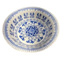 13 3/8" Chinese Blue Canton Large Serving Bowl