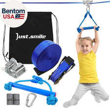 Zip Ine Kit for Kids,Stainless Steellackline Pulley Slider with Swing Seat Zip L