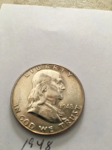 1948 franklin half dollar au