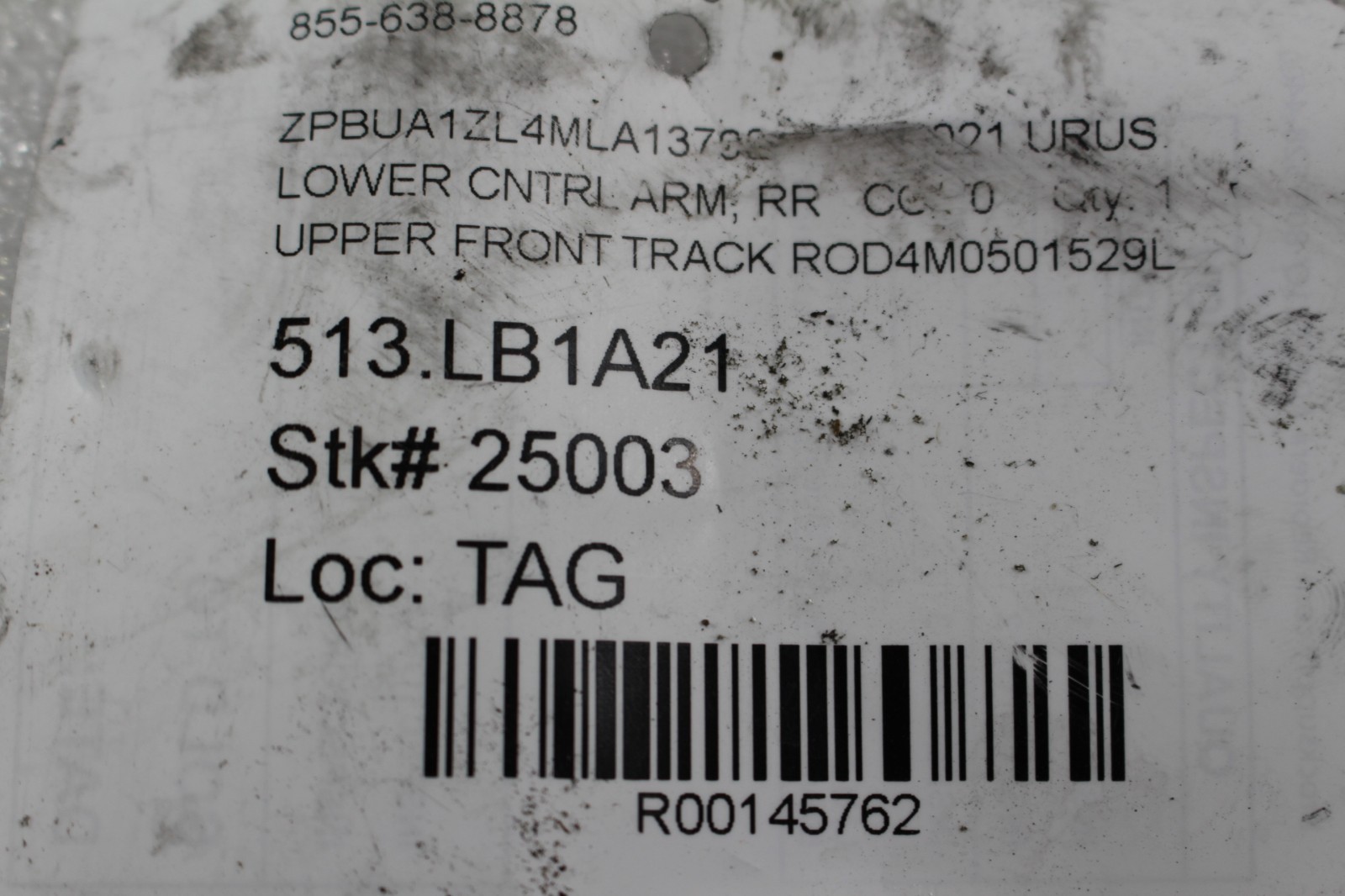Lamborghini Urus, LH, Left, Rear Tie Rod, Fire Dmg, Used, P/N 4M0501529L