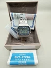 Seiko A708-5000 Vintage Digital World Time Watch, Complete Box & Papers, Running