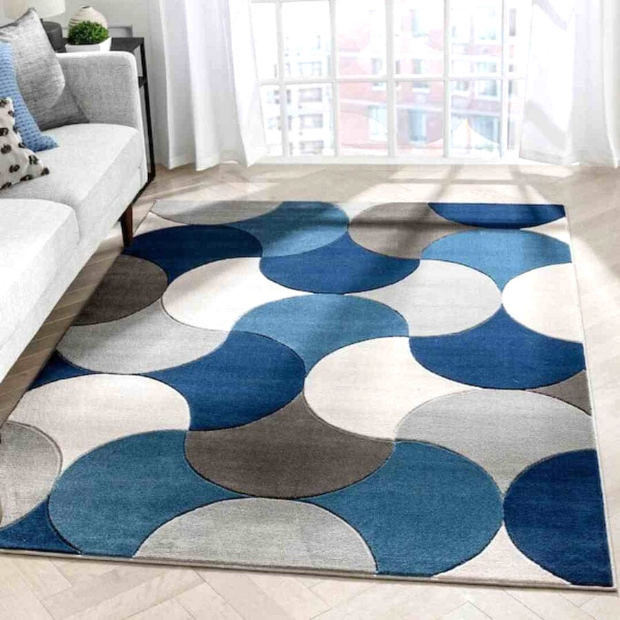 Alfombra de diseño moderno hecha a mano acolchada 100 % lana alfombra para sala de estar dormitorio