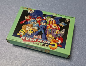 Rockman 5 Complete in Box CIB Famicom FC NES Japan Tested Working Capcom