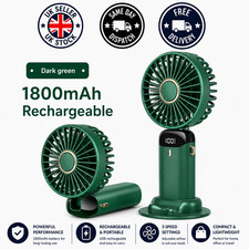 Rechargeable Handheld Fan 5 Speed Portable Foldable Desk Neck Fan USB Display
