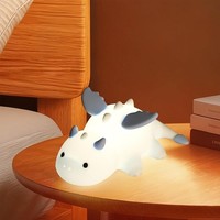 Drachen Nachtlicht Kinderzimmer Silikon LED Dimmbar 7 Farben Touch Steuerung