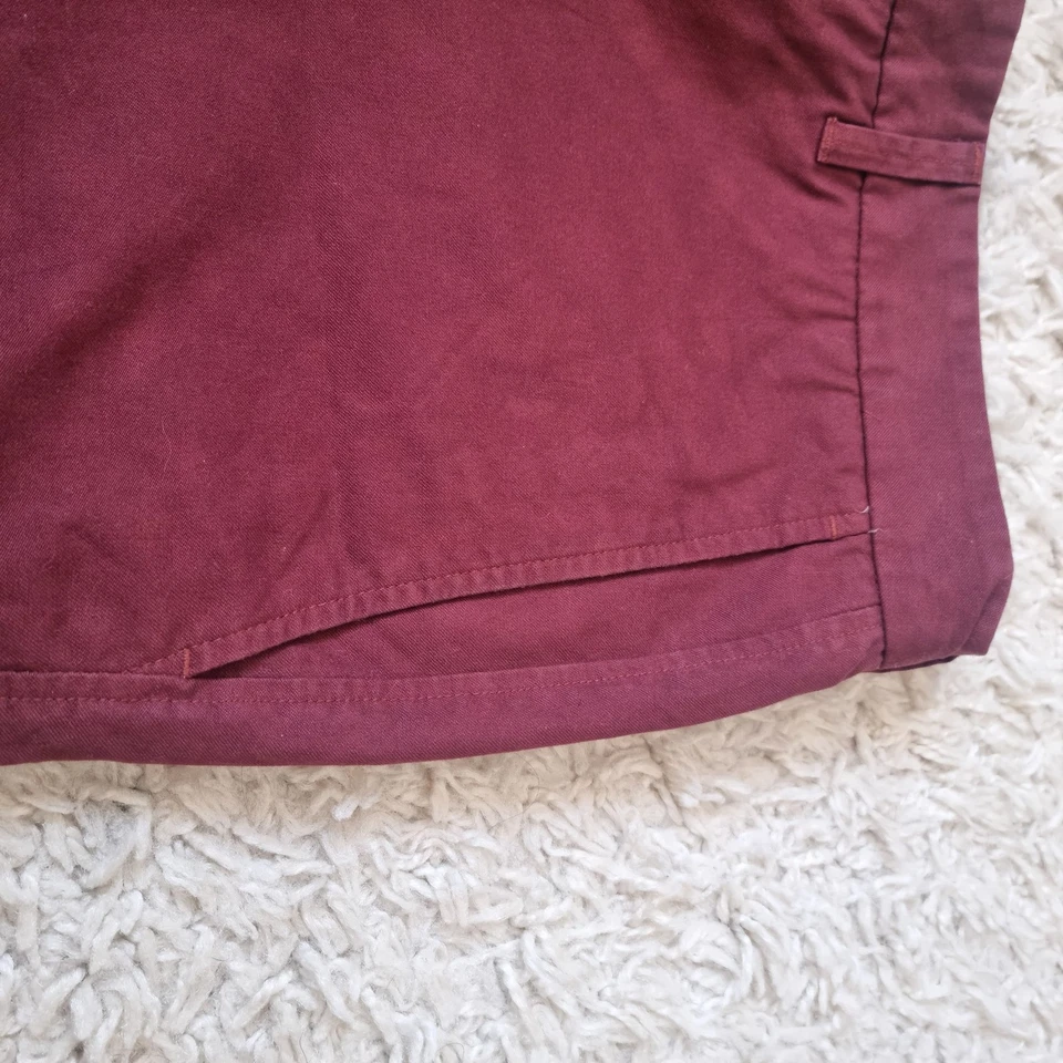 Reiss Men's Chino Shorts Size 34 Burgundy Casual Cotton Smart - Изображение 3 из 4