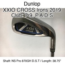 Dunlop XXIO CROSS Irons 2019 7-9. P.A.D.S Iron Set 38.75" NS Pro 870GH D.S.T Sti