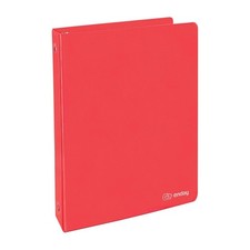 Lot of 12 Enday 0504 1" 3 Ring Binder Red Clear View Cover with 2 Inside Pocket