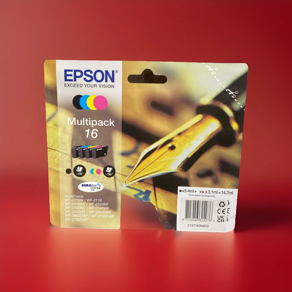 EPSON 16 MULTIPACK stylo plume - 4 cartouches d'encre originales Neuf et emballé - Photo 1/1