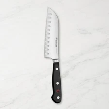 Wüsthof Classic 5" Hollow-Edge Santoku Knife – Black Handle